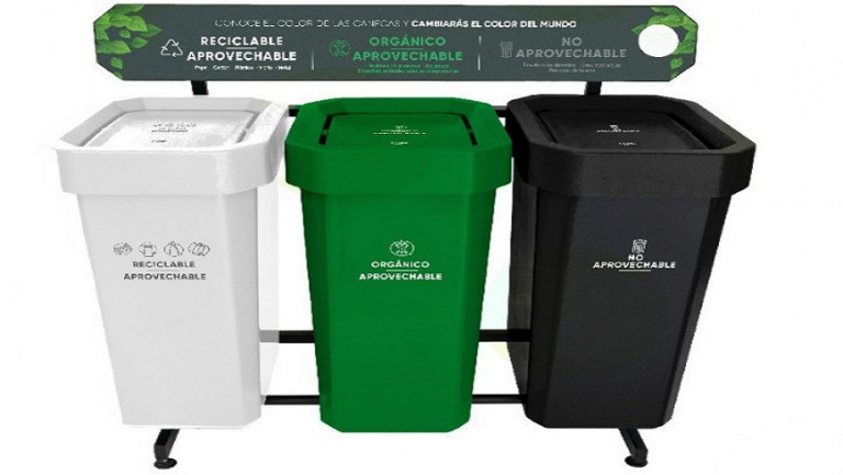 colores canecas basura